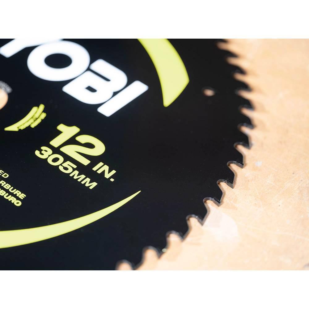 RYOBI 12 in. 60 Carbide Teeth Thin Kerf Miter Saw Blade A181202