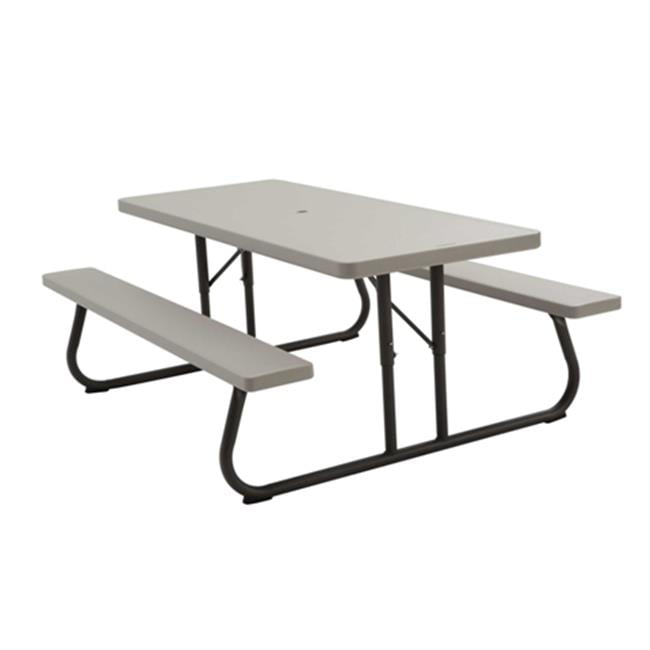 Lifetime 6 Foot Folding Picnic Table， Putty， 22119