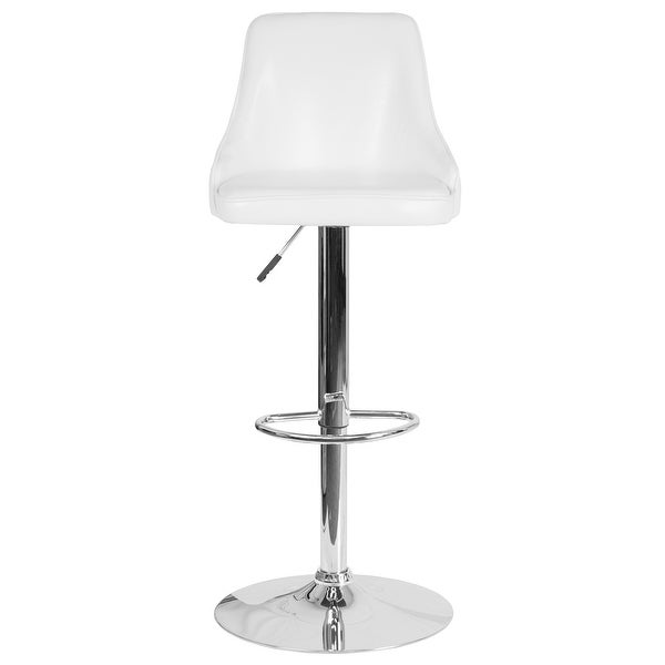 Modern Height-adjustable Chrome Barstool - 18