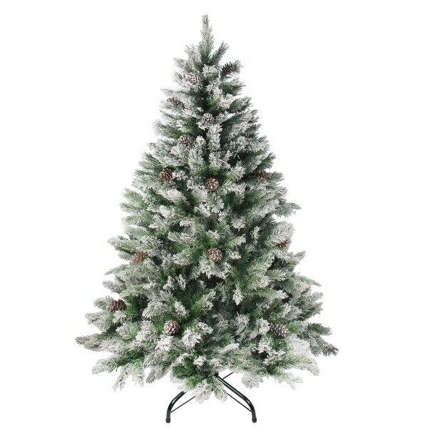 6' Medium Flocked Angel Pine Artificial Christmas Tree