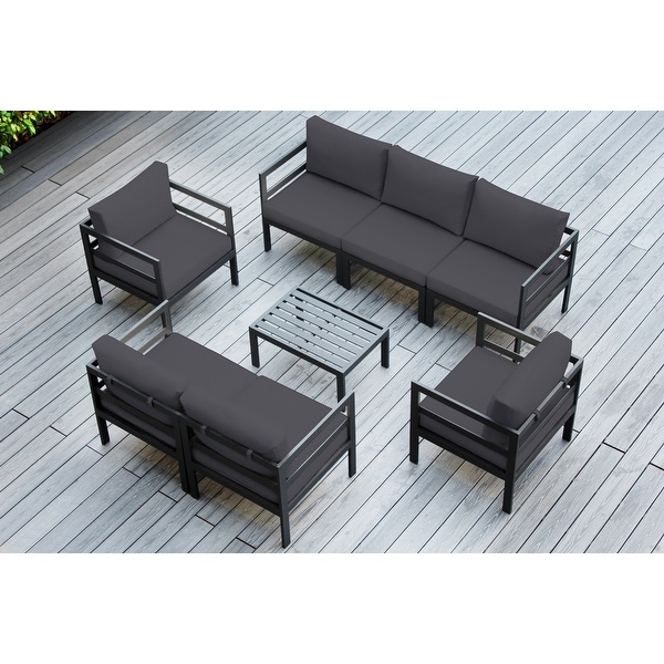 Ohana Outdoor 8pc. Cushioned Aluminum Sectional