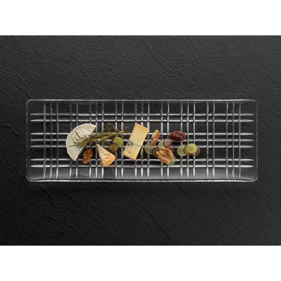 Nachtmann Square Series Rectangular Plate   16.5 x 6 Inch