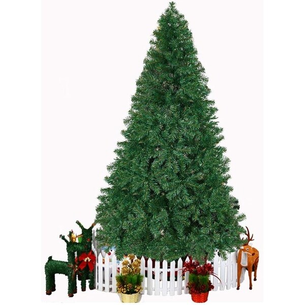 10' Premium Spruce Artificial Christmas Tree W/Metal Stand，(Green，10Ft)