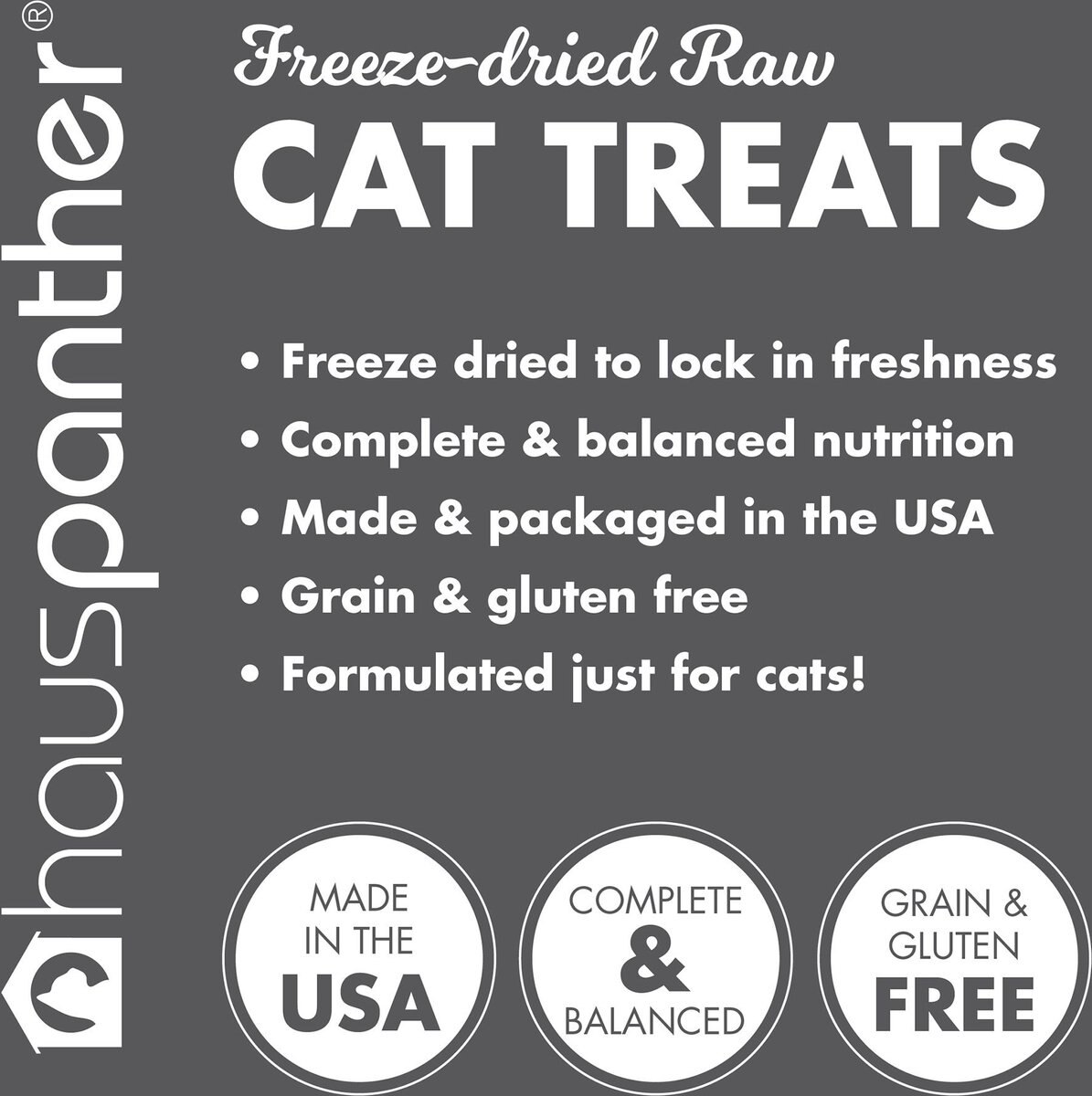 Hauspanther Chicken Bites Nuggets Freeze-Dried Raw Cat Treats， 1.5-oz bag