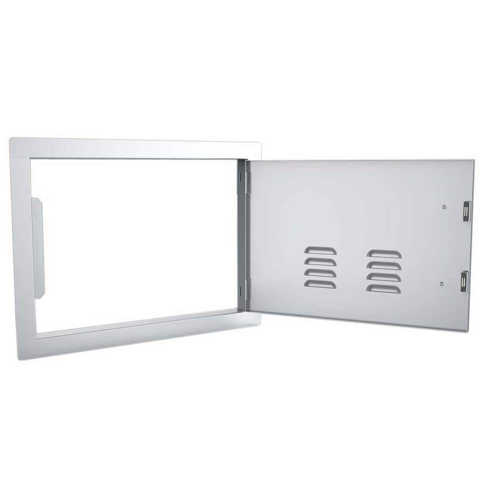 Sunstone Classic Series 14 in. x 20 in. 304 Stainless Steel Horizontal Access Door with Vents A-DH1420