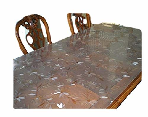 OctoRose Soft Glass Daisies Design Custom Waterproof PVC Protector/PVC Pad for Coffee Table, Table, Lab Bench, Marble, Floor, Capet  and so on , Customized Size Order OK