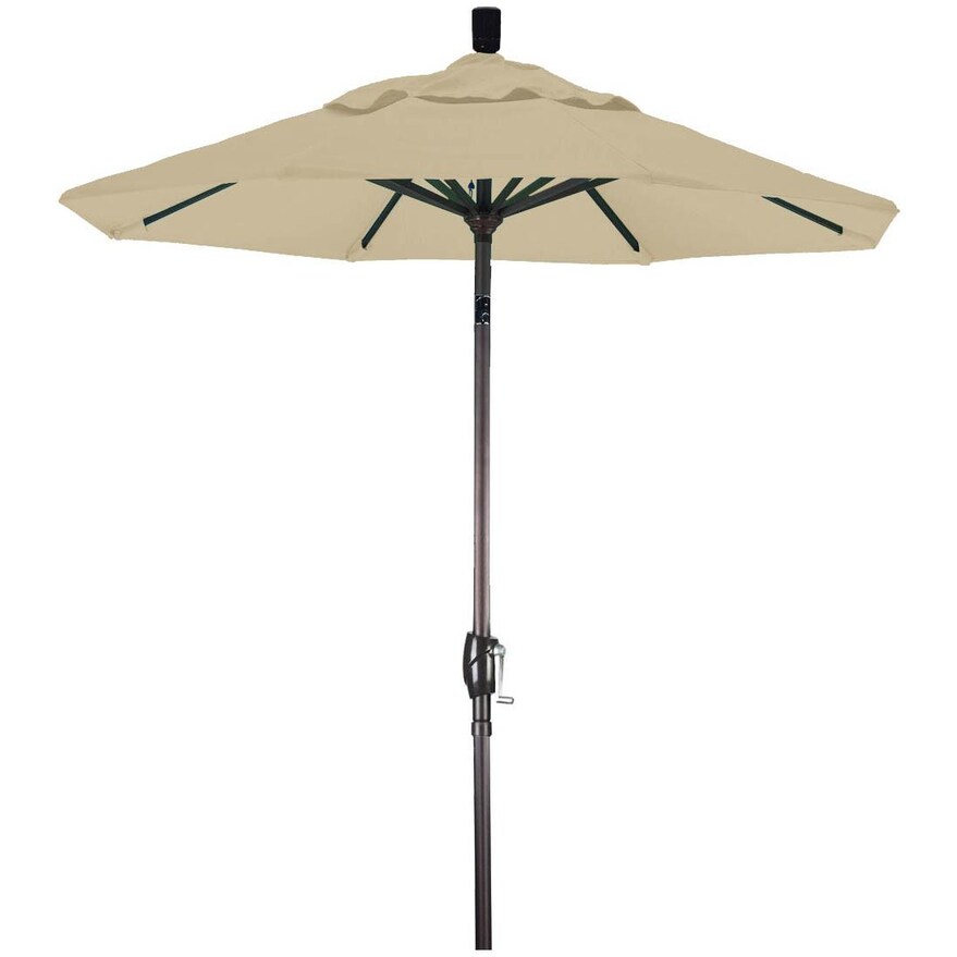 California Umbrella 6 Ft. Octagonal Aluminum Push Button Tilt Patio Umbrella W/ Crank Lift and Aluminum Ribs