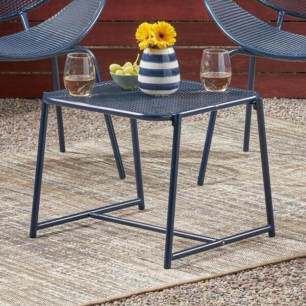 Bucknell Outdoor Iron Metal Mesh Side Table by Christopher Knight Home