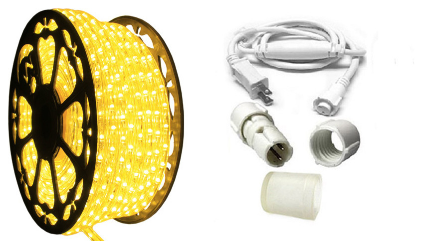 120V Dimmable LED Yellow Rope Light Kit  513PRO Series   Contemporary   Outdoor Rope And String Lights   by Affordable Quality Lighting  Houzz