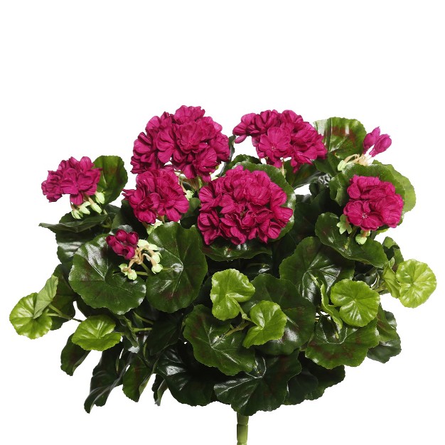 Vickerman Artificial Polyester Geranium Bush