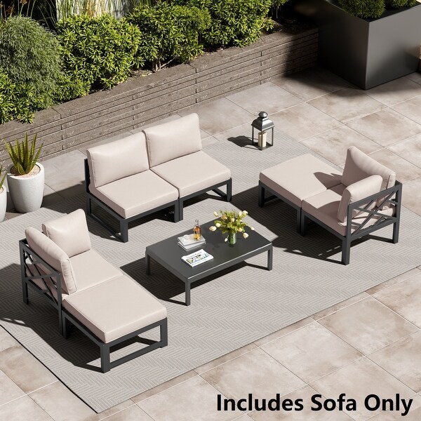 Pellebant Outdoor Patio Sofa Daybed Sectional Seating with Cushions