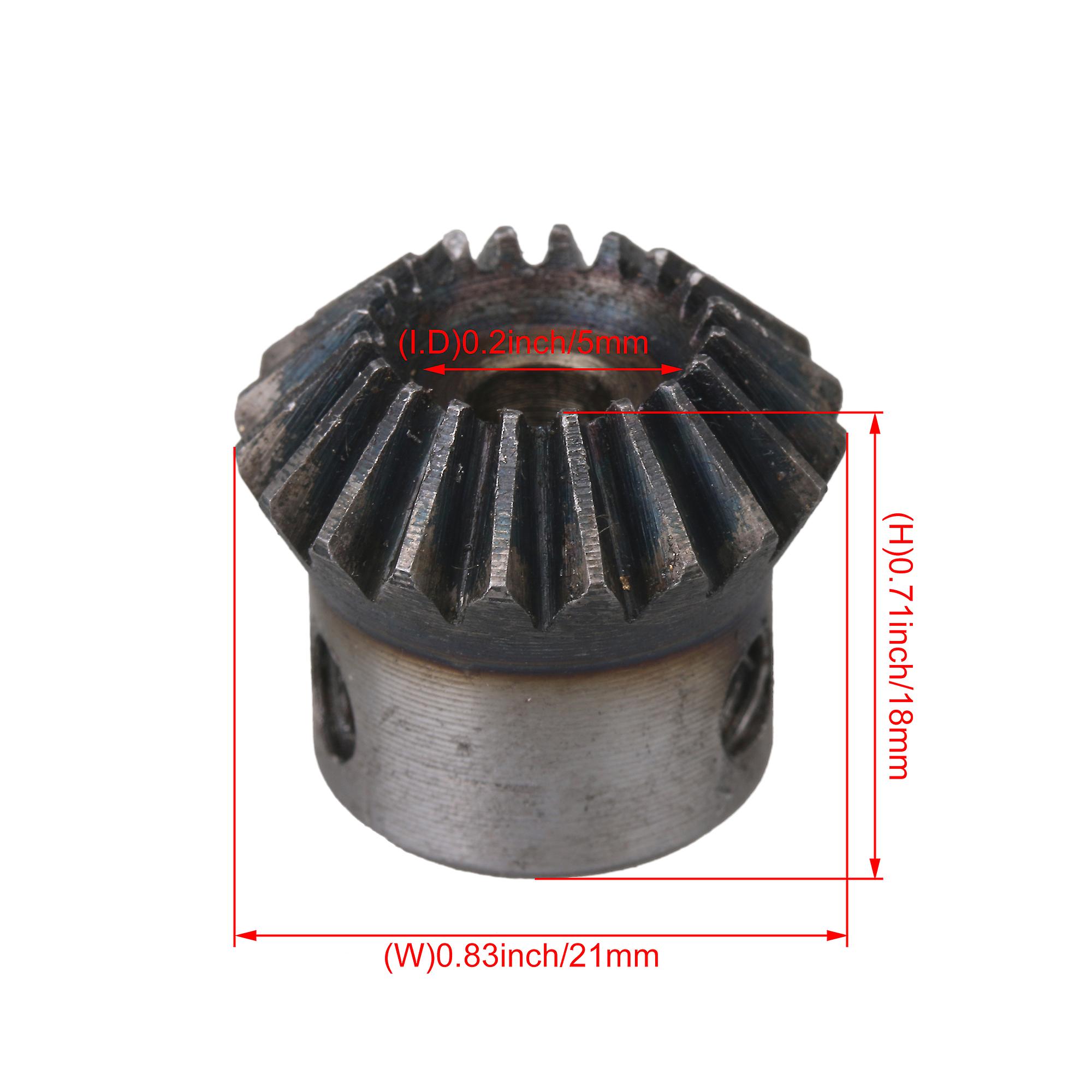 Teeth Steel 1 Module Tapered Bevel Pinion Gear Wheel Bore