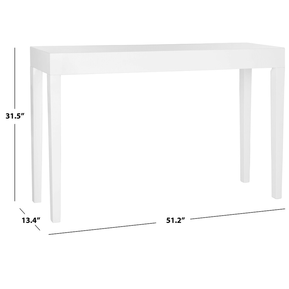 SAFAVIEH Kayson White Lacquer Console Table   51.2\