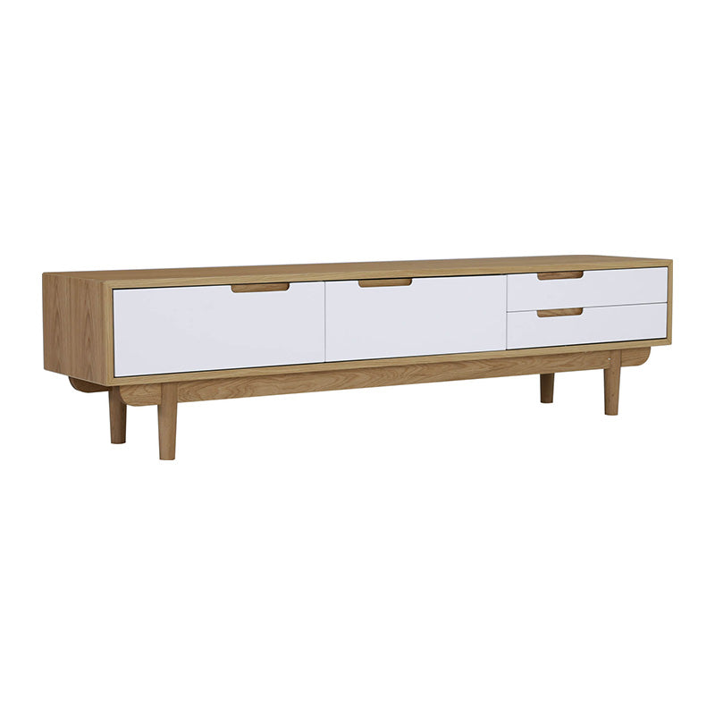 NAKULA Entertainment TV Unit 185.5cm - Natural & White