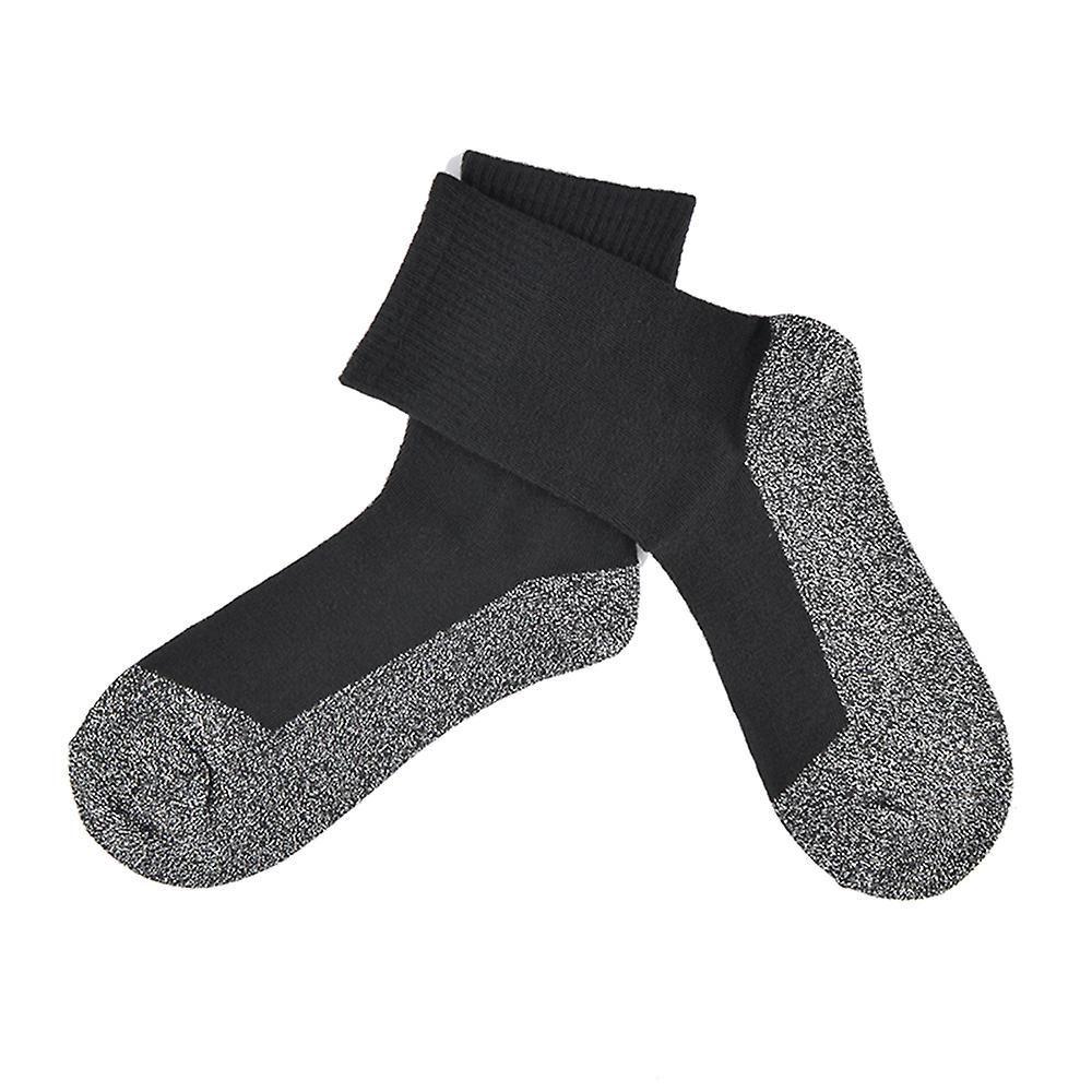 1 Pair Of Socks Aluminized Fiber Warm Socks Women Men Winter Thermal Socks For Skiing Camping Hiking Ice Fishing Skateboarding Mountaineering