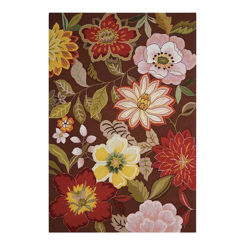 Nourison Fantasy Modern Borderless Floral Rug