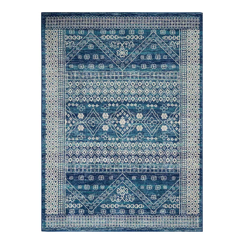 Nourison Passion Rhythm Navy Blue Area Rug