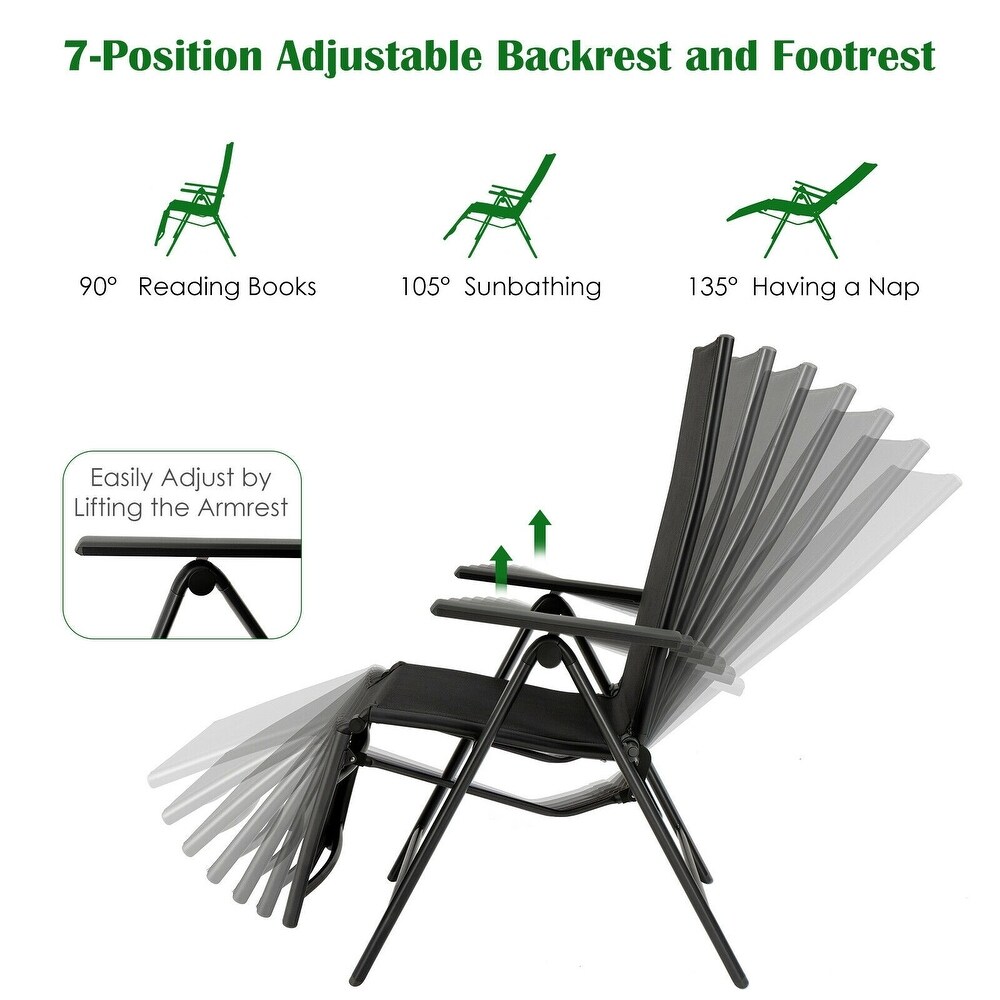 Aluminum Frame Outdoor Foldable Reclining Chair   29\