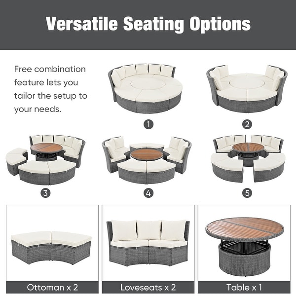 Conversation Sets Loveseat Daybed Sectional Sofa w/ Storage Table