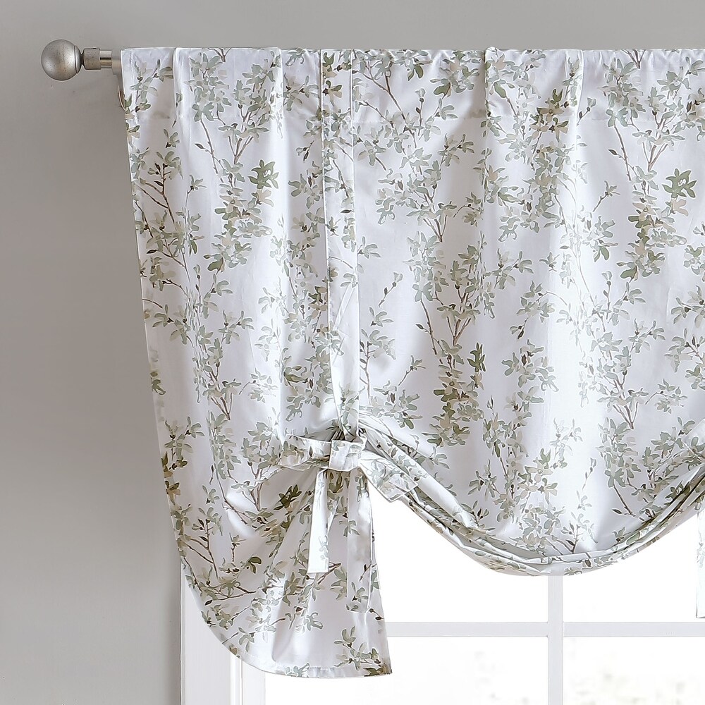 Laura Ashley Lindy Cotton Green Window Valance   50 x 25