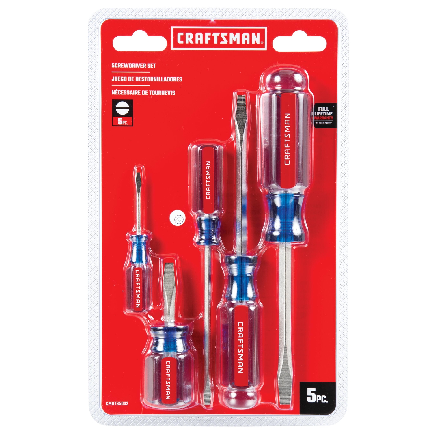 Craftsman Slotted Screwdriver Set 5 pc