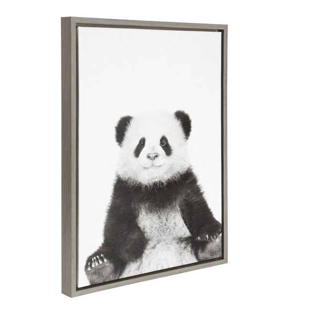 X 24 quot Sylvie Panda Framed Canvas By Simon Te Tai Gray Kate And Laurel