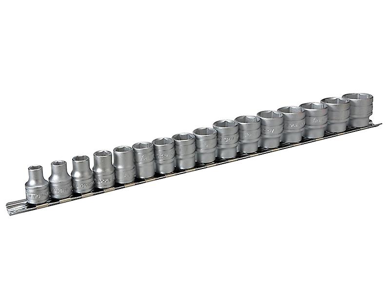 Teng M3816 Socket Clip Rail Set of 16 Metric 3/8in Drive TENM3816