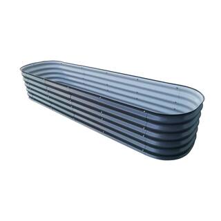 Frame It All 9-in-1 Modular Metal Raised Garden Bed Kit 900017901-Gray