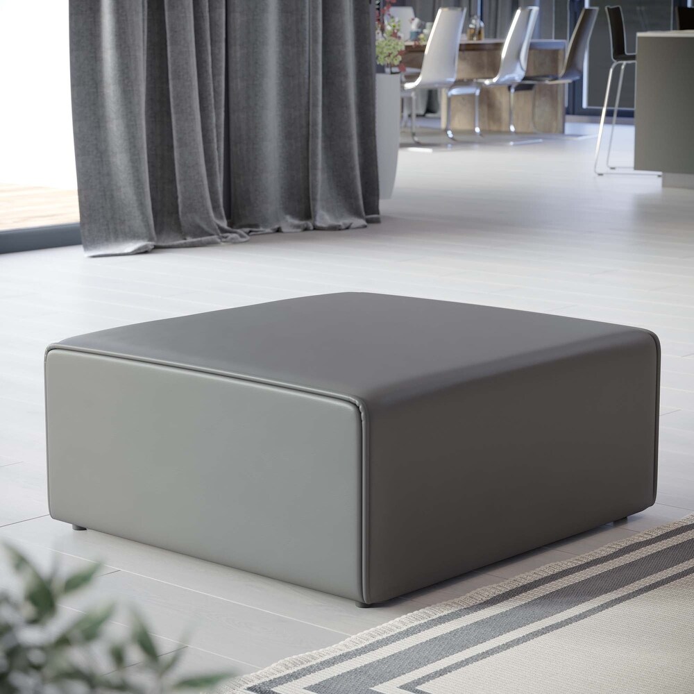 Mingle Performance Vegan Leather Ottoman