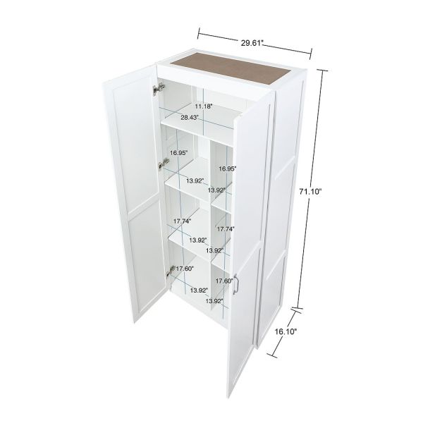 Hopkins Storage Closet 2.0 in White - Set of 2