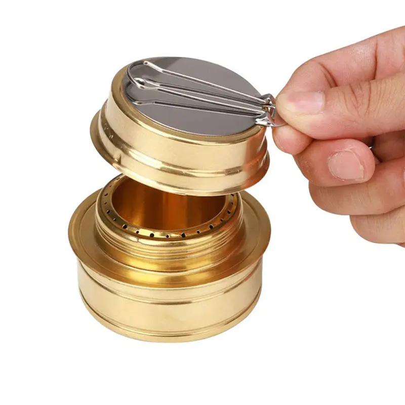 NEWest Safe Mini Portable Mini Aluminium oy Brass Burner for Outdoor Camping Hiking Backpacking Picnic Alcohol Stove Burner