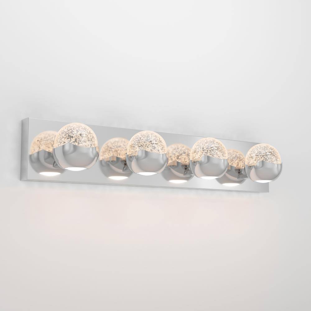 Artika Oracle 27 in. 4-Light Chrome 5CCT LED Modern Bath Vanity Light Bar VAN4-OR5C-HD2CR