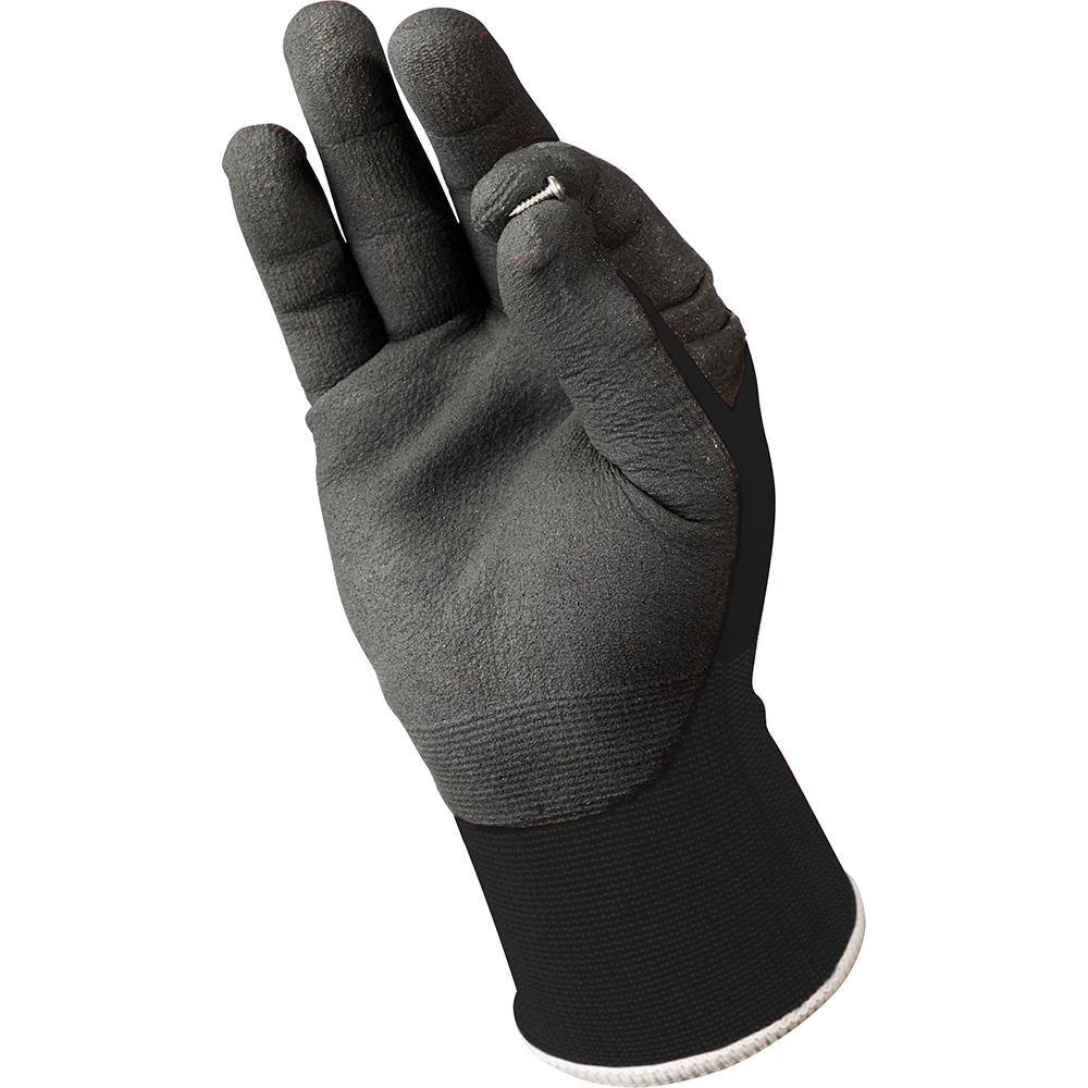 MW Large Black Nitrile Level 1 Cut Resistant Dipped Work Gloves 48-73-8902