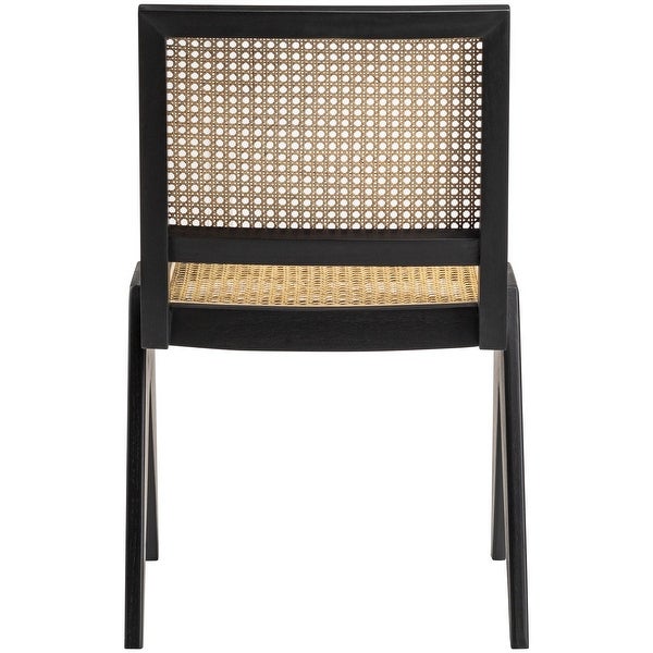 Adelrina Wood and Rattan Dining Chairs (Set of 2)