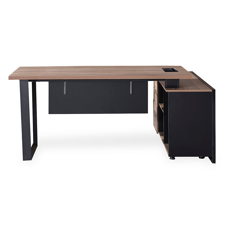 ADRIANO Executive Office Desk with Left Return 160-180cm - Light Brown