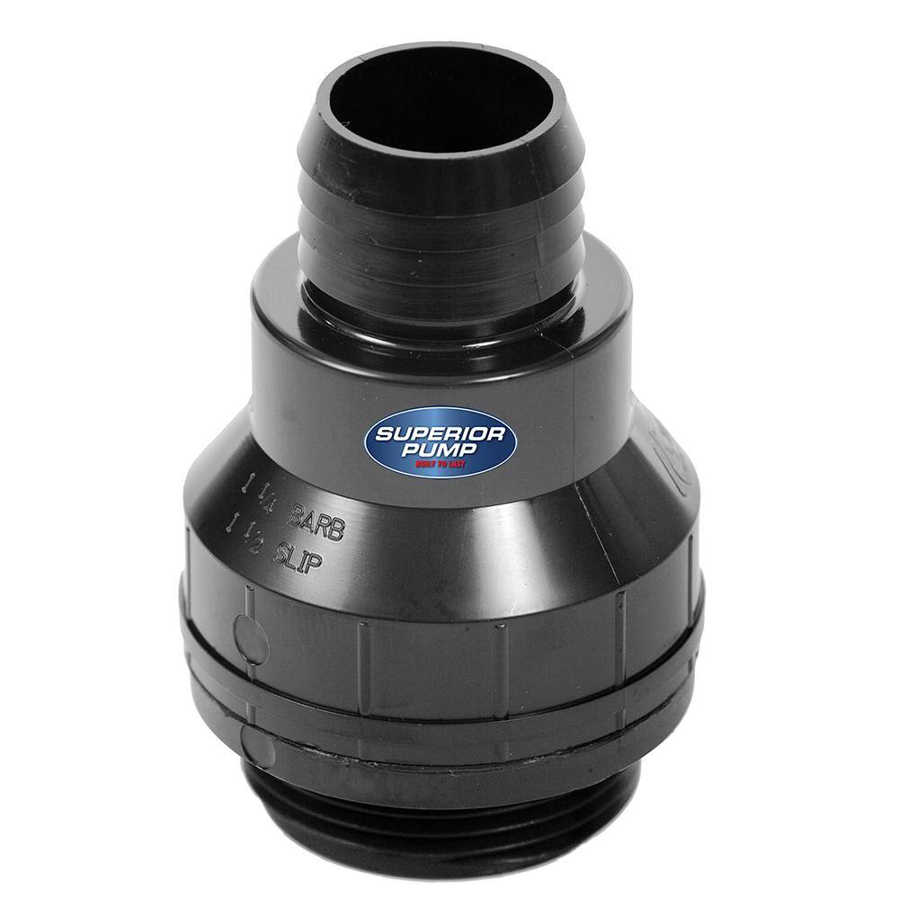 Superior Pump 99509 1-12 in. MPT x 1-14 in. Barb or 1-12 in. Slip ABS Check Valve 99509SC150B