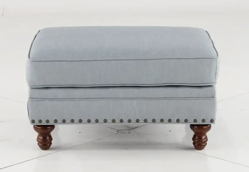 Ashford Light Blue Ottoman