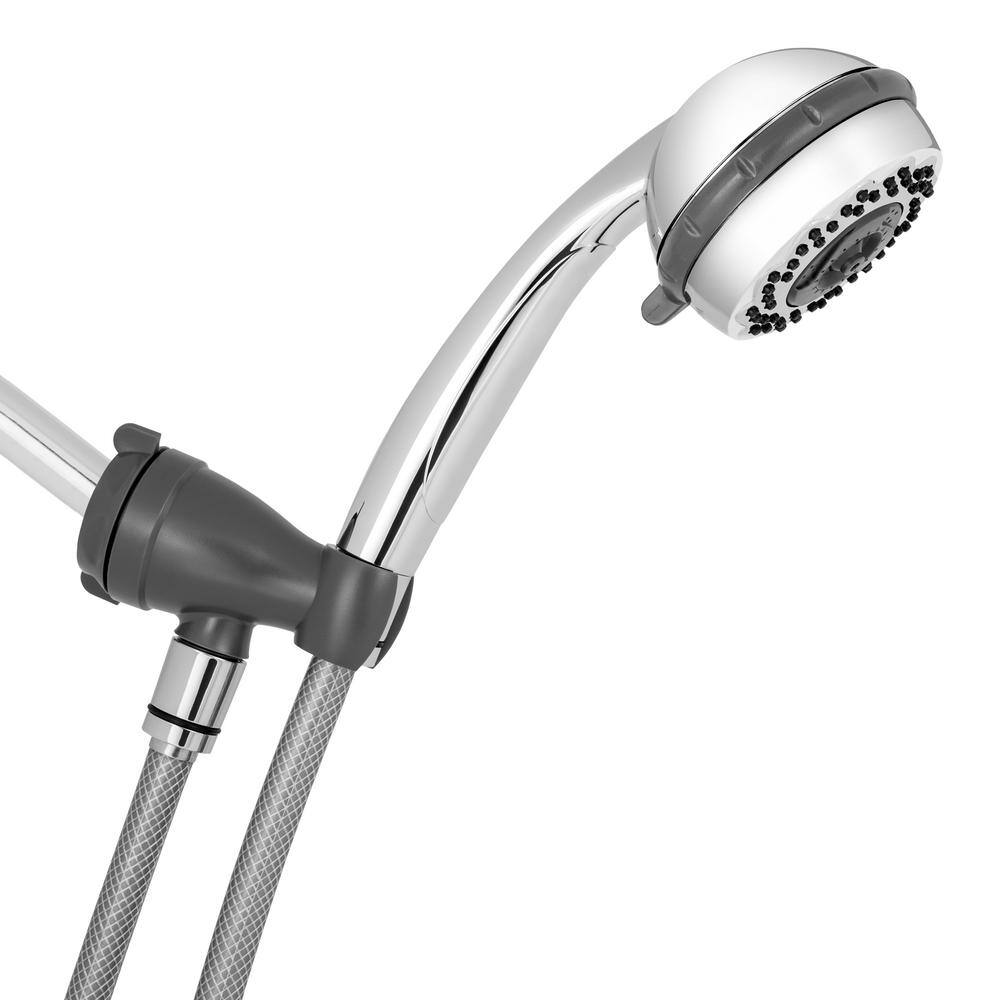 Waterpik 8-Spray 3.3 in. Single Wall Mount Handheld Adjustable Shower Head in Chrome SMP-853