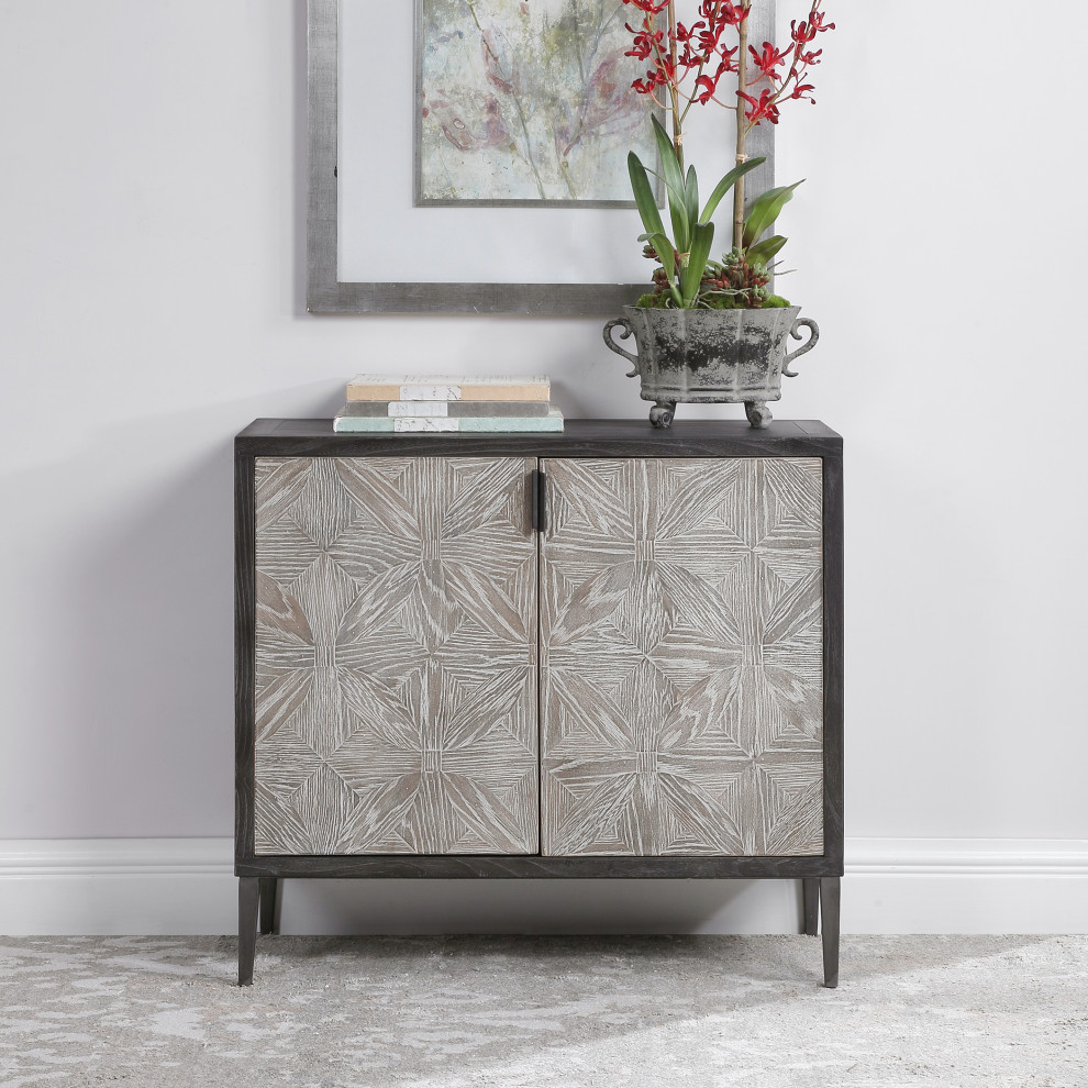 Uttermost Laurentia 37x34 quot2 Door Accent Cabinet   Transitional   Accent Chests And Cabinets   by HedgeApple  Houzz