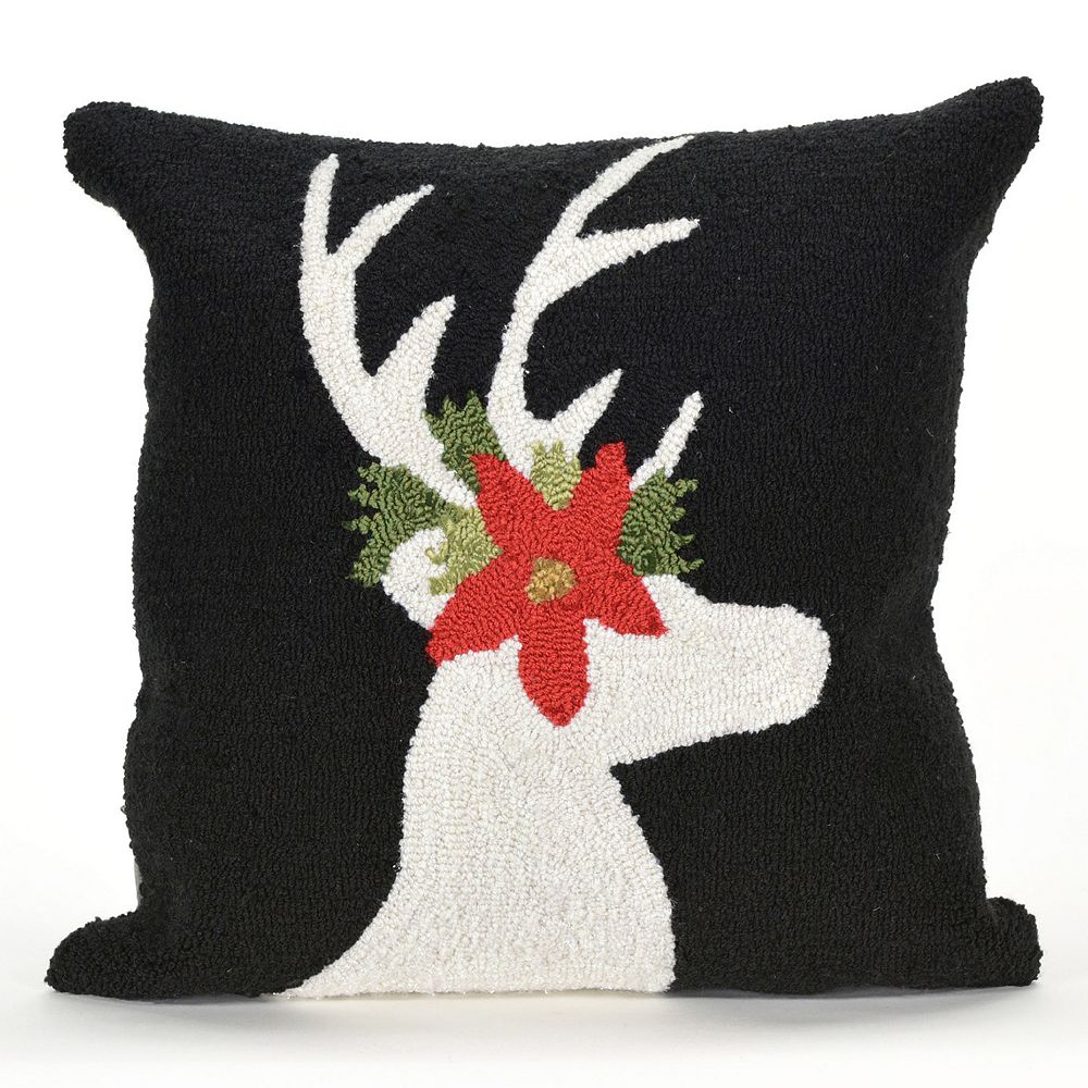 Liora Manne Frontporch Reindeer Indoor Outdoor Throw Pillow