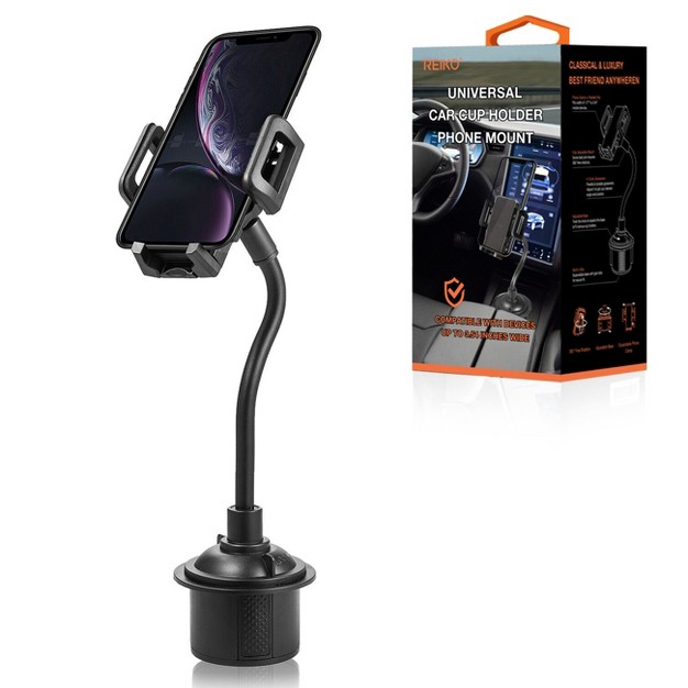 Durable Universal Car Cup Holder Mount Accessories 360 Adjustable For Mobile Phones Or Gps In Black