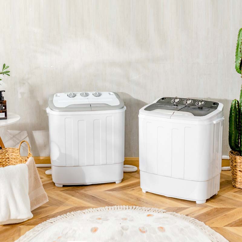 13 LBS Portable Washing Machine, Twin Tub Top Load Washer Dryer Combo for Rv Apartment Dorm