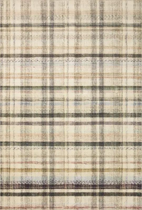 Humphrey 5 x 7 Ivory Plaid Area Rug