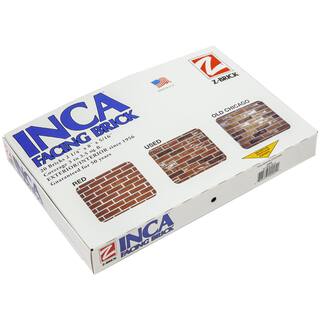 Z-BRICK 8 in. x 2.25 in. x 0.32 in. Concrete Inca Red Thin Brick Veneer ZC002205