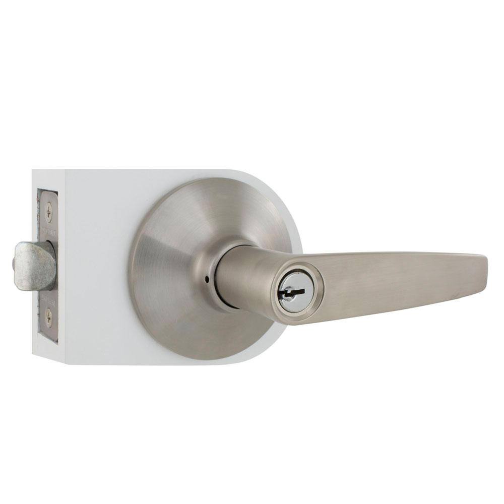 Defiant Olympic Stainless Steel Classic Keyed Entry Door Handle Lock LG600B