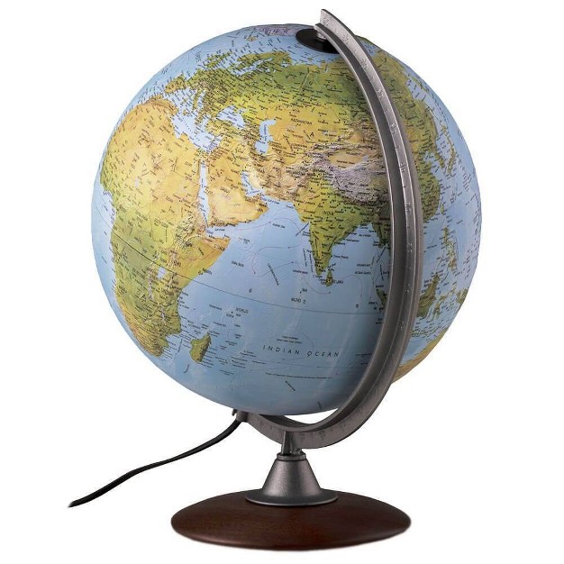 Tactile Blue Ocean Physical Relief Globe Waypoint Geographic