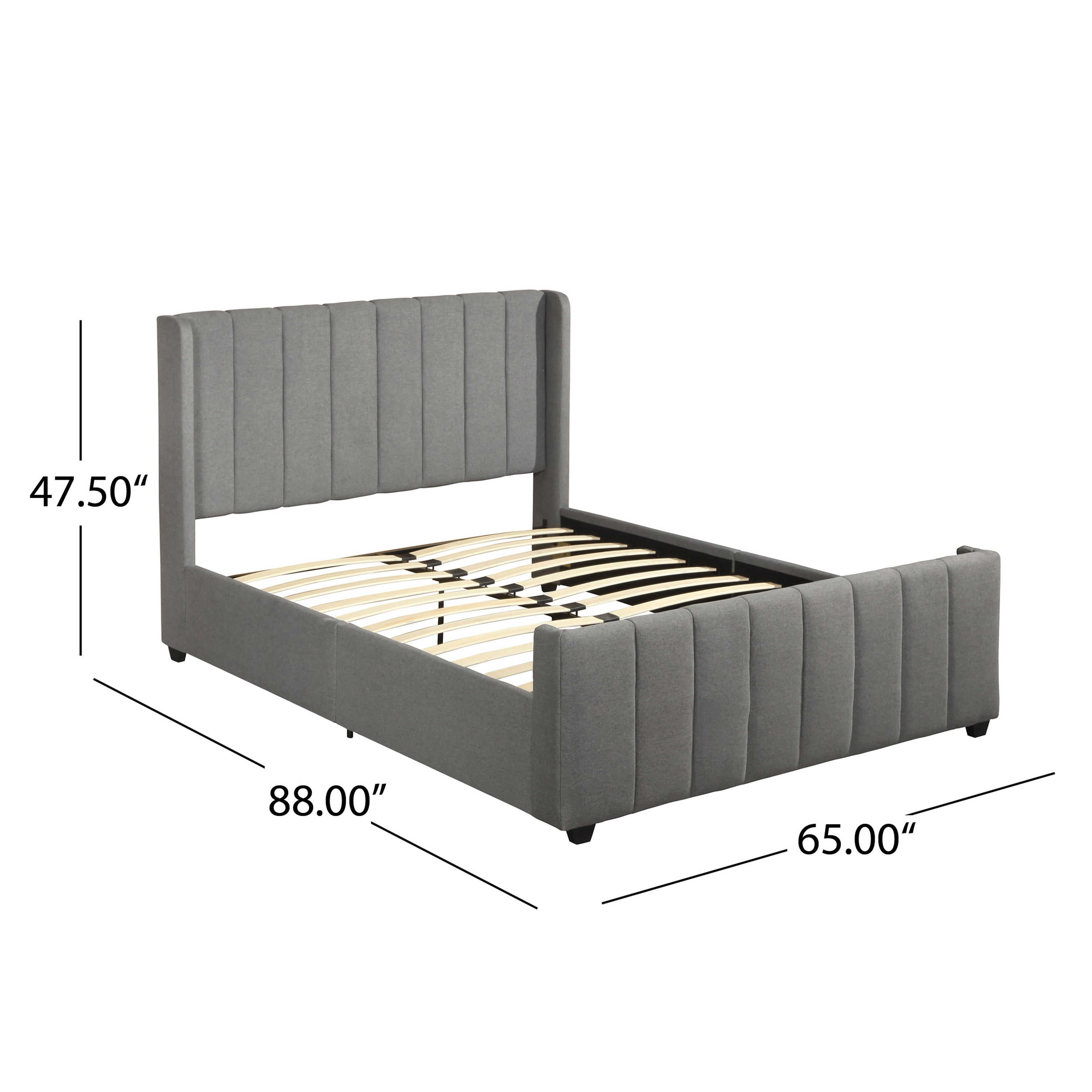 Riley Fully Upholstered Queen Size Bed Frame