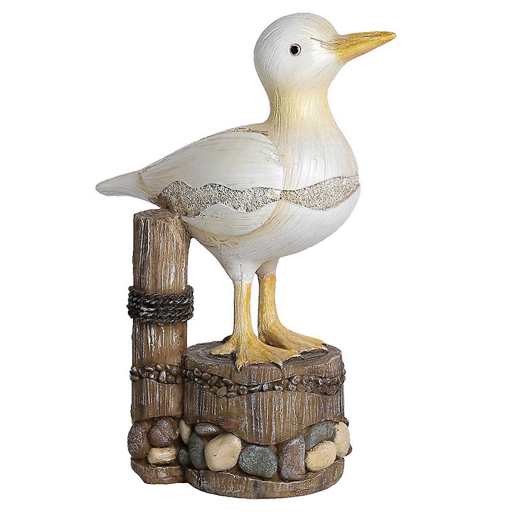 Seabird Tree Stump Garden Statues Sculptures Outdoor Ornament Crafts