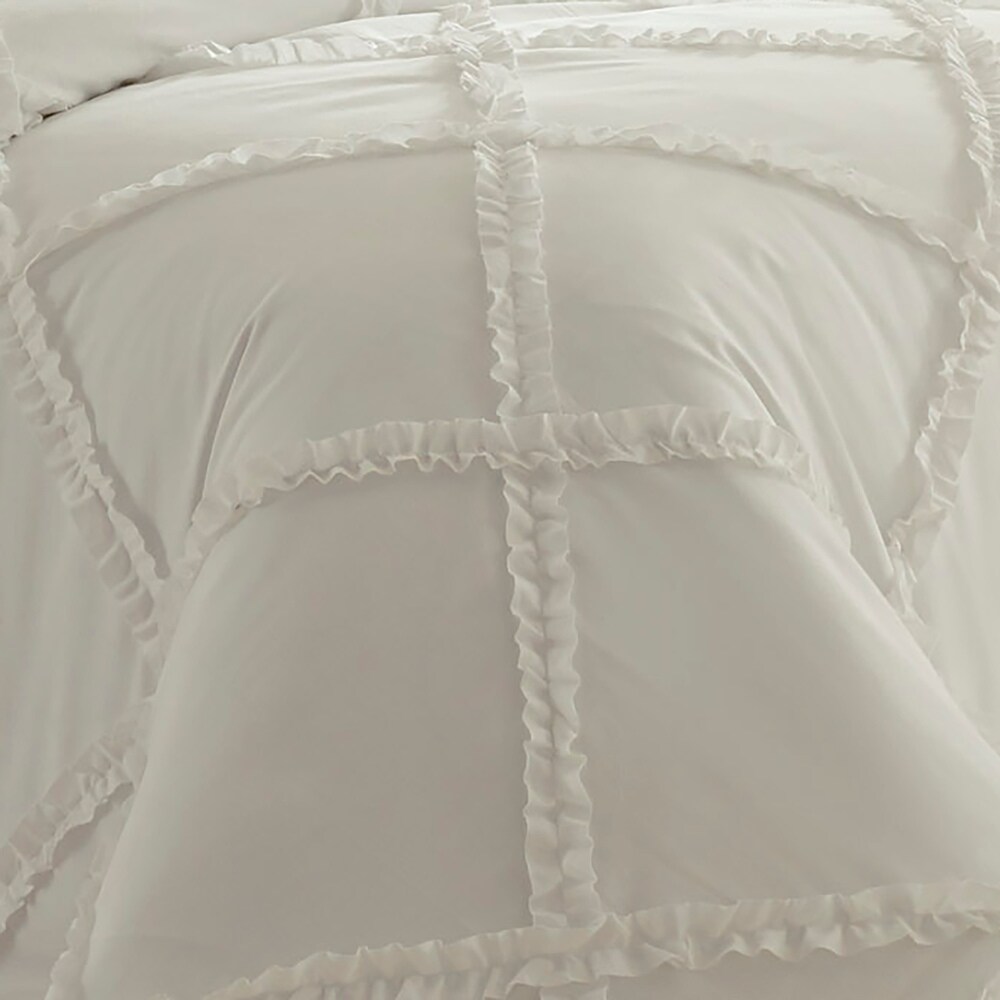 Laura Ashley Adelina White Cotton Comforter Set