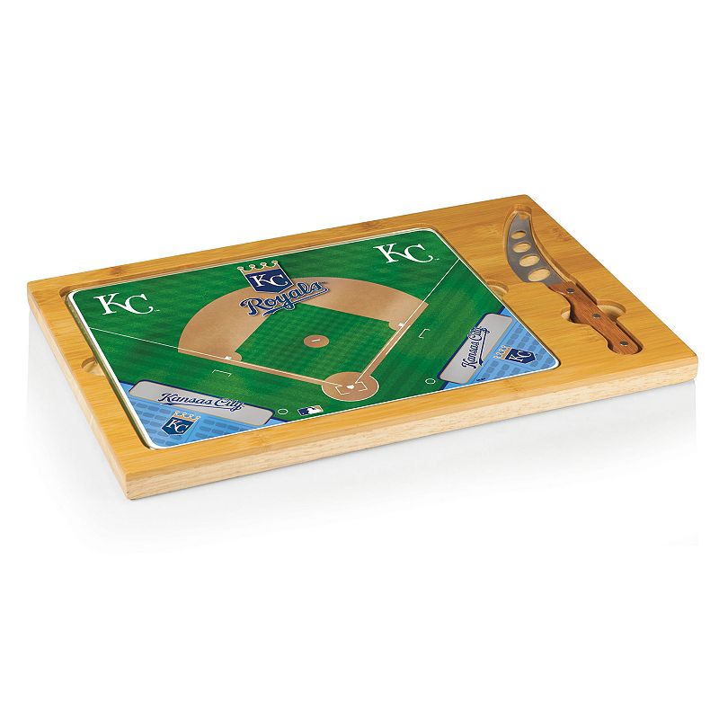 Picnic Time Kansas City Royals Icon Rectangular Cutting Board Gift Set